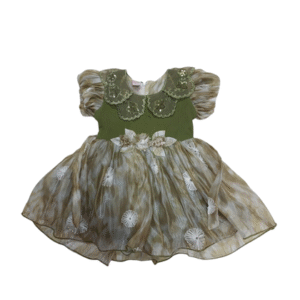 Elegant Girls Party Dress with Floral Print