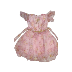 Gorgeous Girls Party Frock – Pink Floral Design